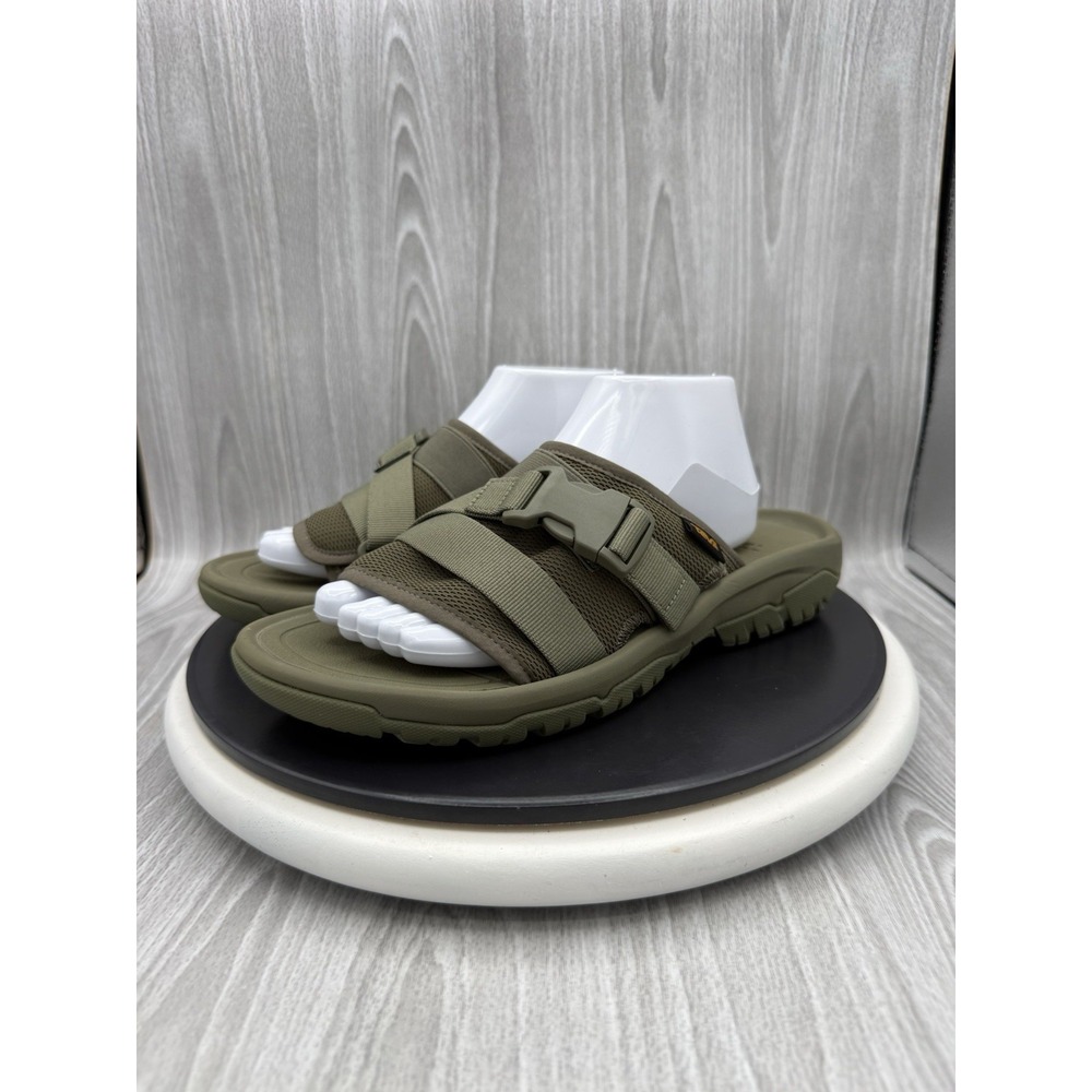 Teva Hurricane Verge Mens Size 10 Olive Green Slip On Slide Sandals 1136230 NEW